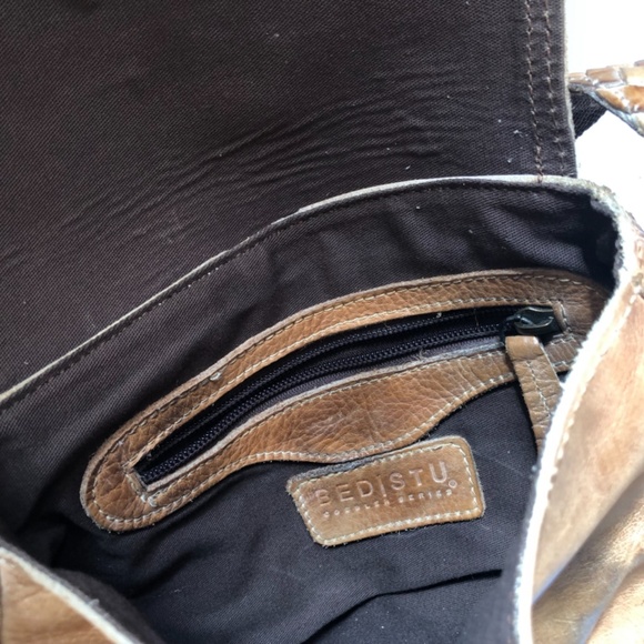 NEW, Bed Stu (Cobbler Series) Cross Body Bag Weathered Brown 11 x 8 x 2 - Picture 7 of 9